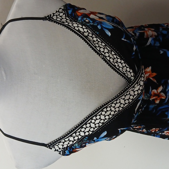 Jealous Tomato blue floral print high low maxi dress size small - Picture 3 of 15